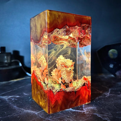 Pokemon Arcanine Epoxy Resin Lamp, Night Light