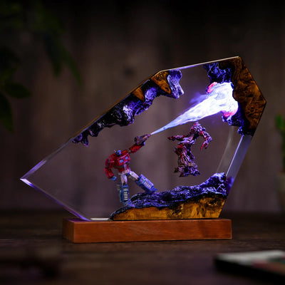 Transformer Optimus Prime Beam Attack Megatron Epoxy Resin Lamp, Night Light