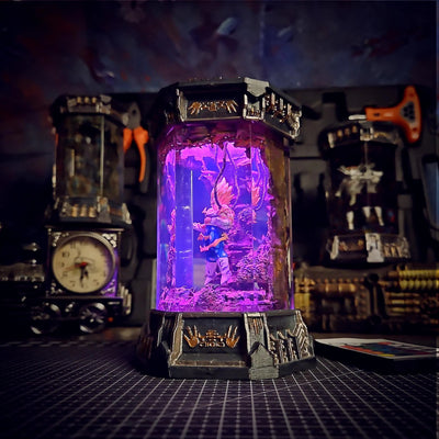 Dragon Ball Majin Vegeta Healing Chamber Incubator Epoxy Resin Lamp, Night Light, Wireless Lights