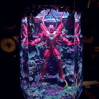 Marvel MCU Iron Man Healing Chamber Incubator Epoxy Resin Lamp, Night Light, Wireless Lights