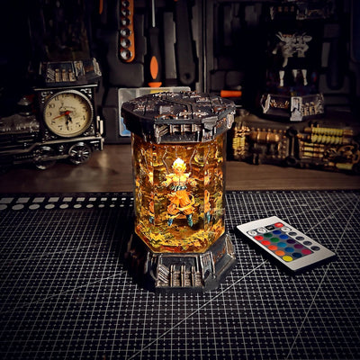 Dragon Ball Goku Saiyan Healing Chamber Incubator Epoxy Resin Lamp, Night Light, Wireless Lights