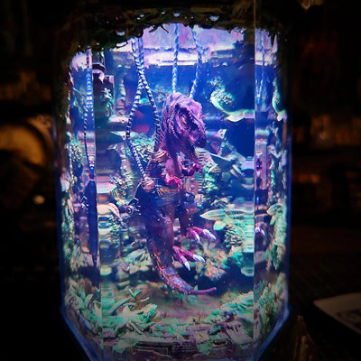 Jurassic Park Tyrannosaurus Rex Healing Chamber Incubator Epoxy Resin Lamp, Night Light, Wireless Lights