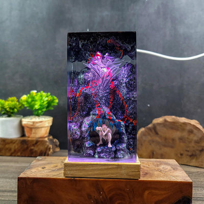LOTR Lord Of Rings Smeagol Gollum Epoxy Resin Lamp, Night Light