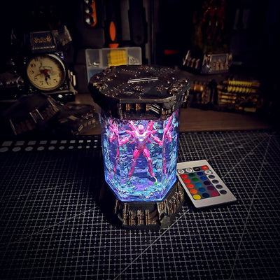 Marvel MCU Iron Man Healing Chamber Incubator Epoxy Resin Lamp, Night Light, Wireless Lights