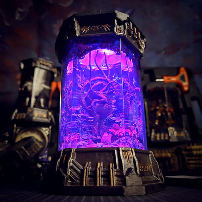 Xenomorph Alien Space Monster Healing Chamber Incubator Epoxy Resin Lamp, Night Light, Wireless Lights