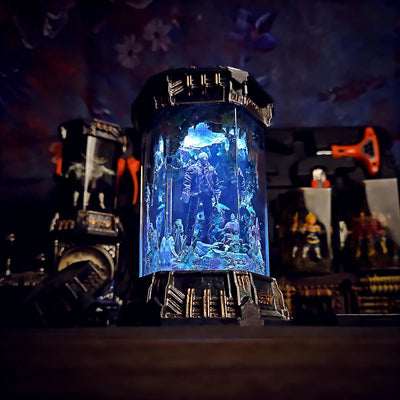 Halloween Horror Friday the 13th Jason Voorhees Healing Chamber Incubator Epoxy Resin Lamp, Night Light, Wireless Lights