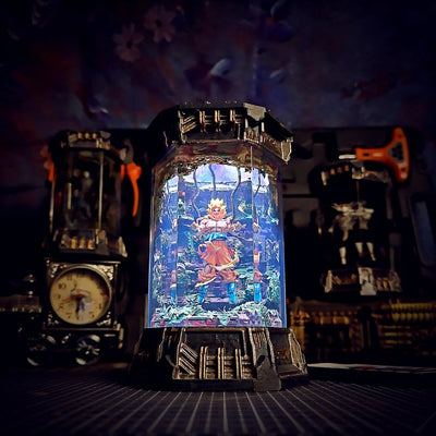 Dragon Ball Goku Saiyan Healing Chamber Incubator Epoxy Resin Lamp, Night Light, Wireless Lights