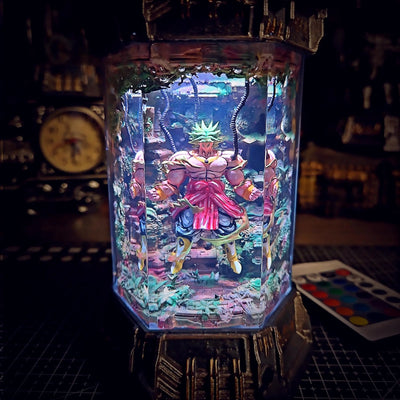 Dragon Ball Broly Healing Chamber Incubator Epoxy Resin Lamp, Night Light, Wireless Lights