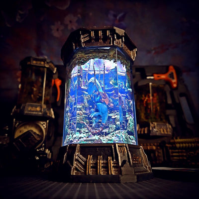 Jurassic Park Velociraptor Healing Chamber Incubator Epoxy Resin Lamp, Night Light, Wireless Lights