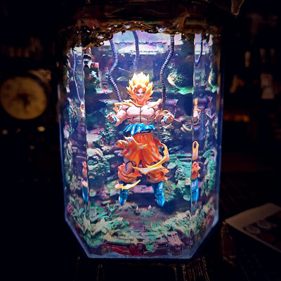 Dragon Ball Goku Saiyan Healing Chamber Incubator Epoxy Resin Lamp, Night Light, Wireless Lights