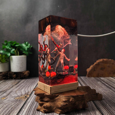 Halloween Horror Michael Myers x Freddy Krueger Epoxy Resin Lamp, Night Light