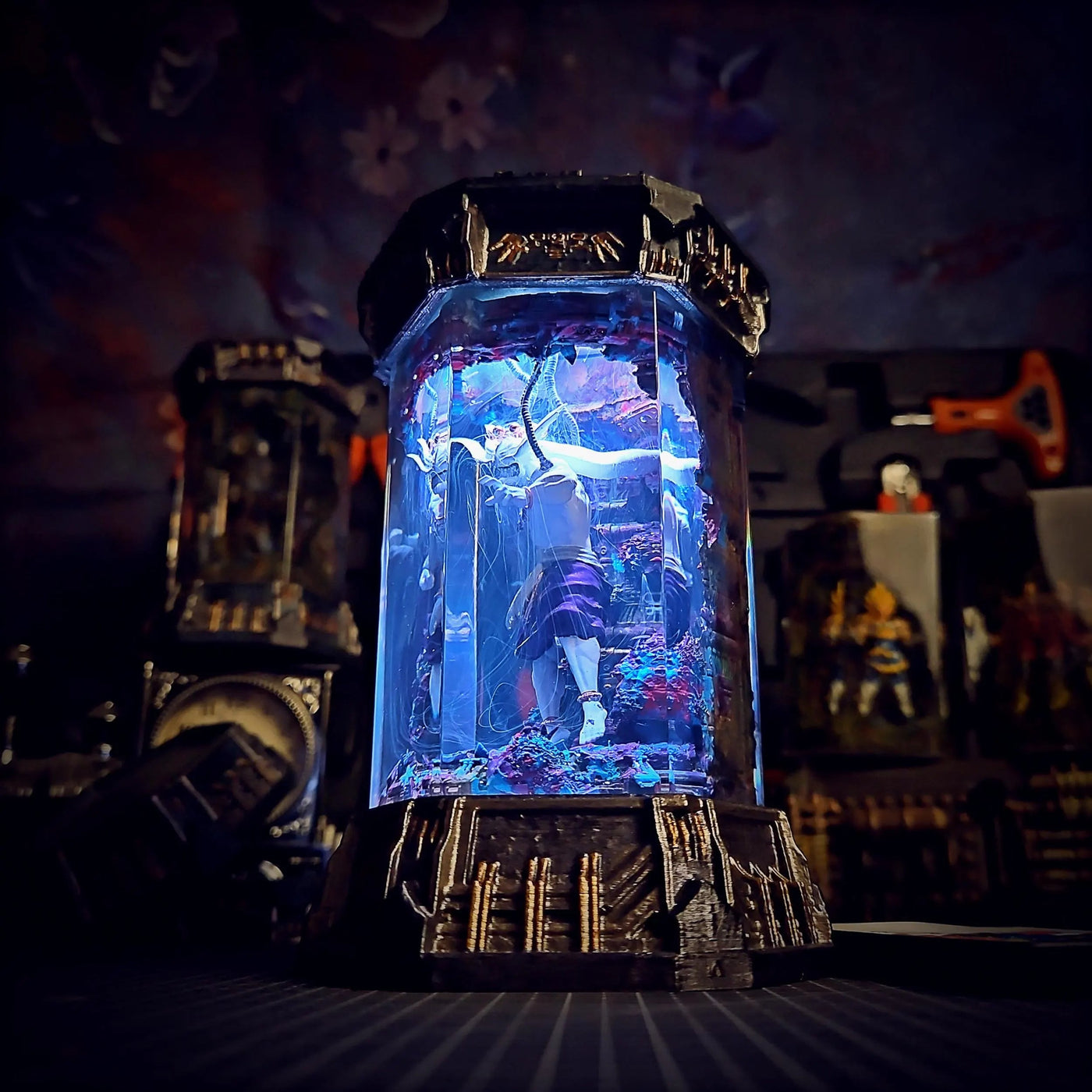 Jujutsu Kaisen Mahoraga Makora Healing Chamber Incubator Epoxy Resin Lamp, Night Light, Wireless Lights