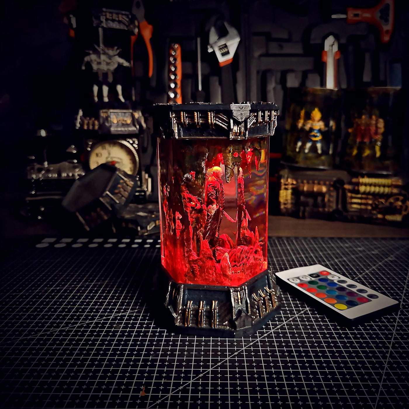 Halloween Horror Friday the 13th Jason Voorhees Healing Chamber Incubator Epoxy Resin Lamp, Night Light, Wireless Lights