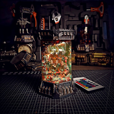 Predator Alien Space Monster Healing Chamber Incubator Epoxy Resin Lamp, Night Light, Wireless Lights