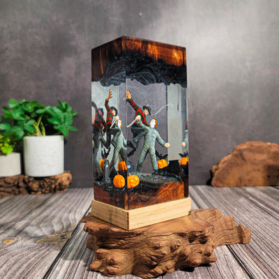 Halloween Horror Michael Myers x Freddy Krueger Epoxy Resin Lamp, Night Light