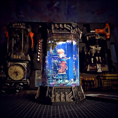 Dragon Ball Goku Saiyan Healing Chamber Incubator Epoxy Resin Lamp, Night Light, Wireless Lights