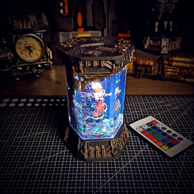 Dragon Ball Goku Saiyan Healing Chamber Incubator Epoxy Resin Lamp, Night Light, Wireless Lights