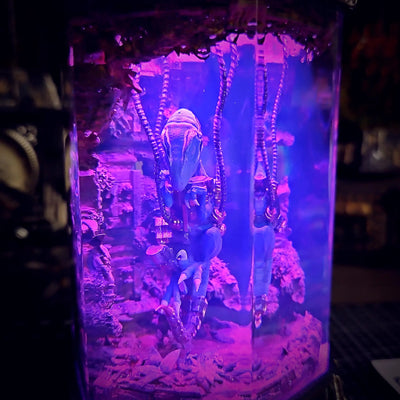 Jurassic Park Velociraptor Healing Chamber Incubator Epoxy Resin Lamp, Night Light, Wireless Lights