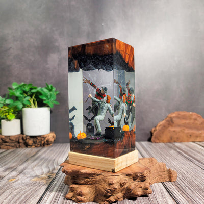 Halloween Horror Michael Myers x Freddy Krueger Epoxy Resin Lamp, Night Light