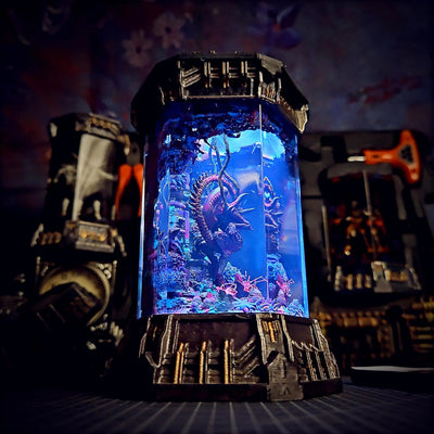 Xenomorph Alien Space Monster Healing Chamber Incubator Epoxy Resin Lamp, Night Light, Wireless Lights