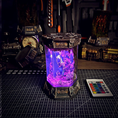 Jurassic Park Velociraptor Healing Chamber Incubator Epoxy Resin Lamp, Night Light, Wireless Lights