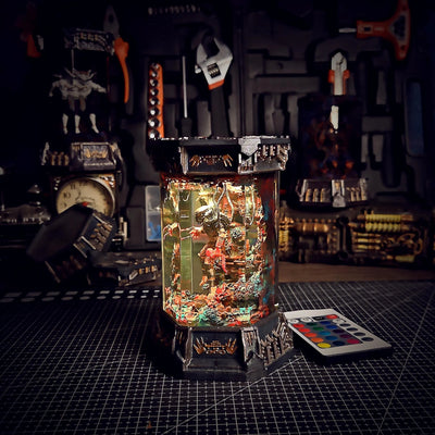 Predator Alien Space Monster Healing Chamber Incubator Epoxy Resin Lamp, Night Light, Wireless Lights