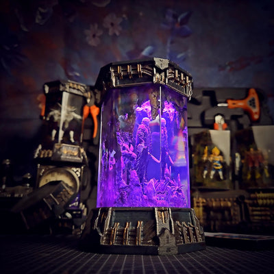 Halloween Horror Friday the 13th Jason Voorhees Healing Chamber Incubator Epoxy Resin Lamp, Night Light, Wireless Lights