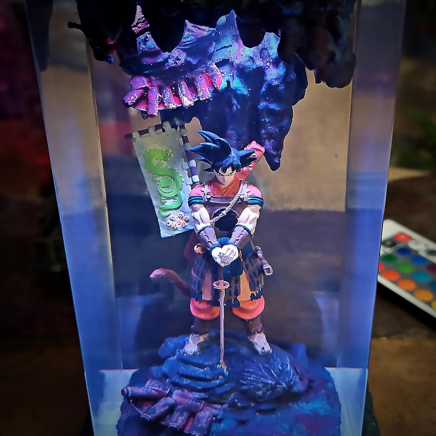 Dragon Ball Goku Shogun Epoxy Resin Lamp, Night Light, Wireless Lights