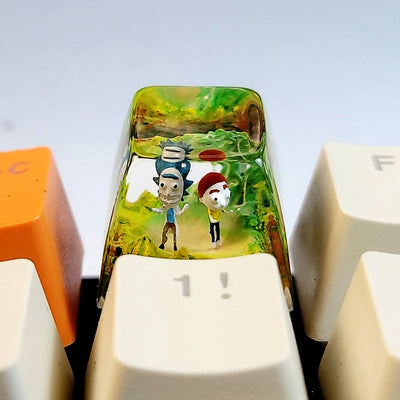 Rick and Morty Artisan Keycaps Epoxy Resin