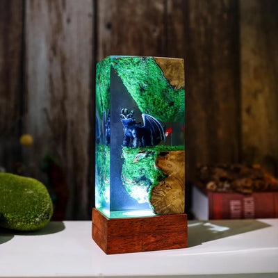 How To Train Your Dragon Toothless Epoxy Resin Lamp, Night Light