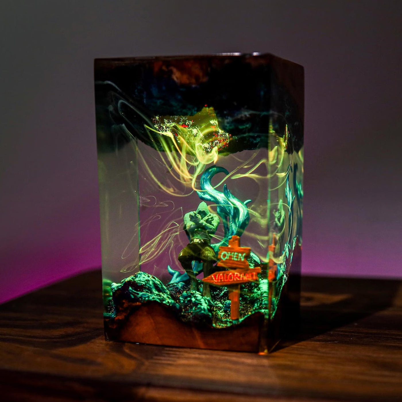 Valorant Omen Epoxy Resin Lamp, Night Light