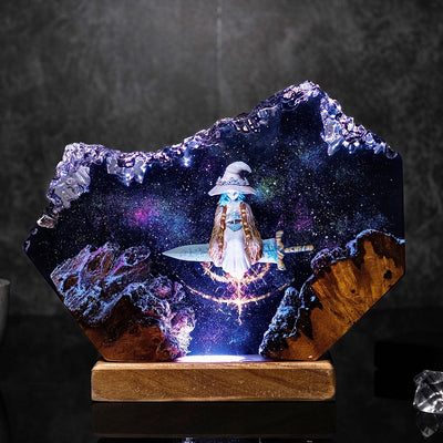 Ranni The Witch Elden Ring Galaxy Epoxy Resin Lamp, Night Light