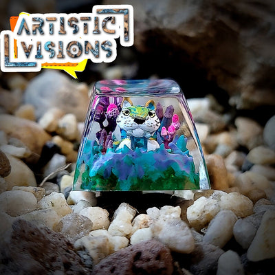 The Croods Chunky Artisan Keycaps Epoxy Resin