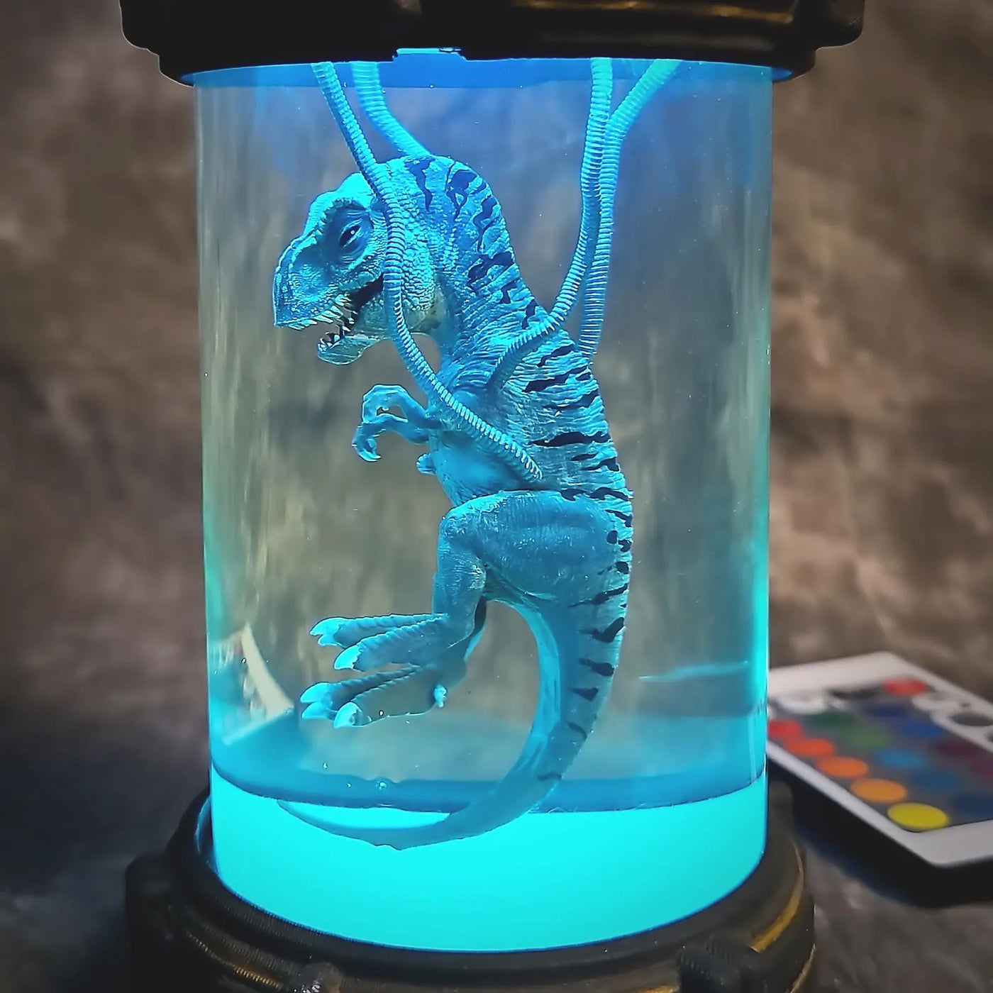 T-Rex Dinosaur Healing Chamber Incubator Epoxy Resin Lamp, Night Light, Wireless Lights