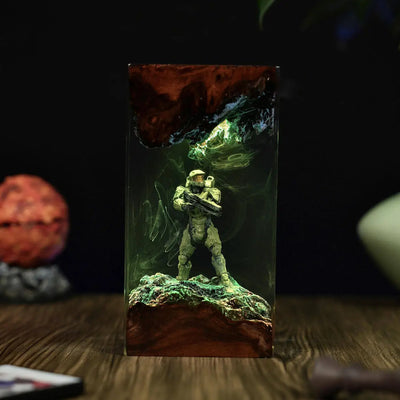 Halo Master Chief Epoxy Resin Lamp, Night Light