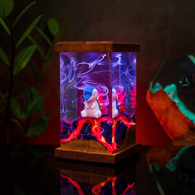 Pokemon Cyndaquil Epoxy Resin Lamp, Night Light