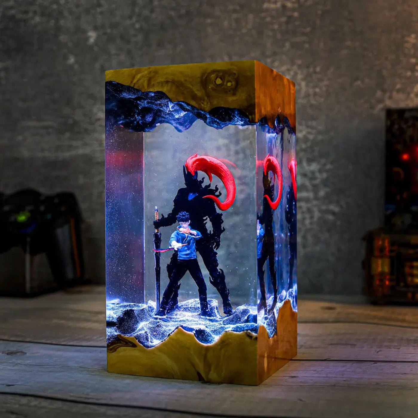 Solo Leveling Sung Jin-Woo Epoxy Resin Lamp, Night Light