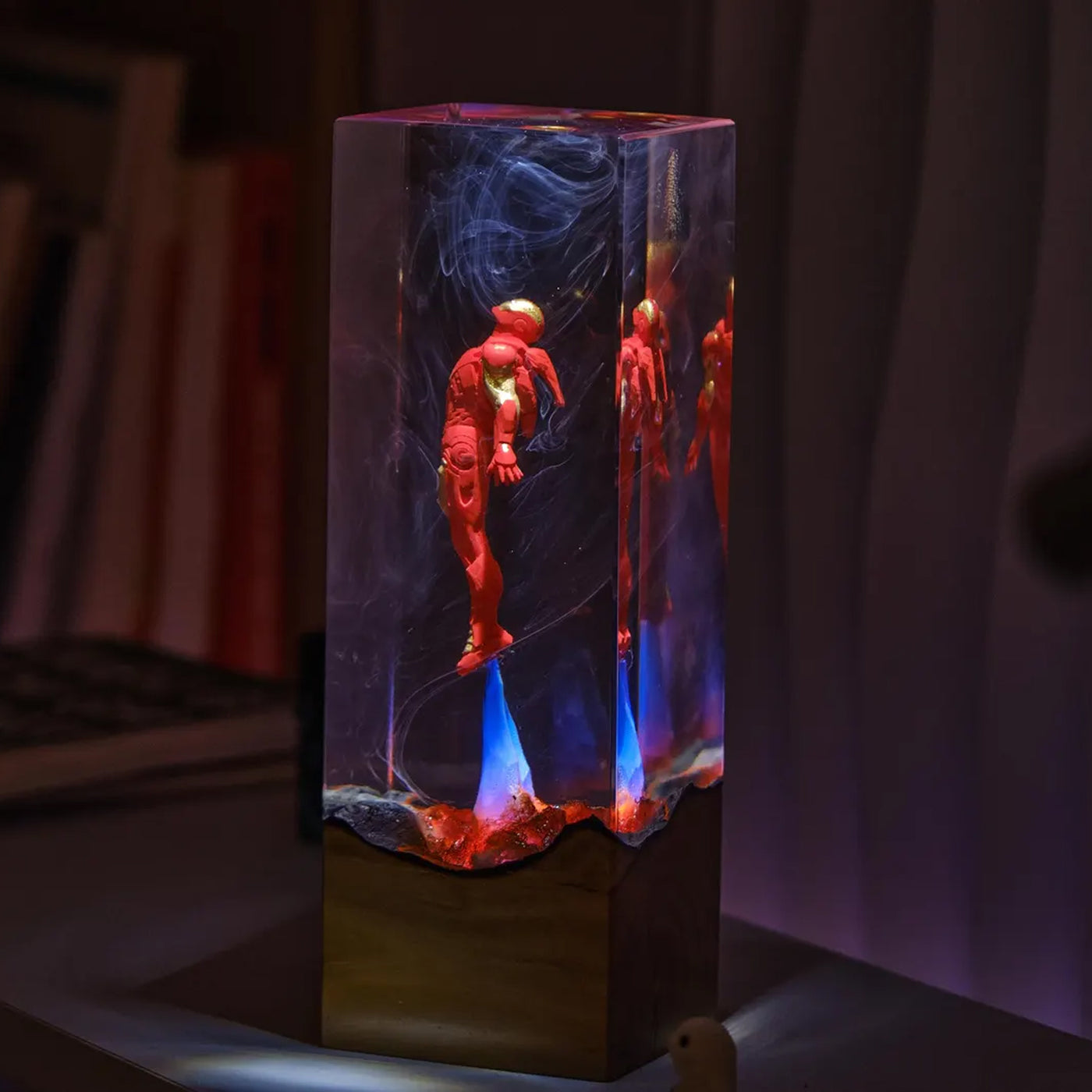 Marvel MCU Iron Man Flying Epoxy Resin Lamp, Night Light