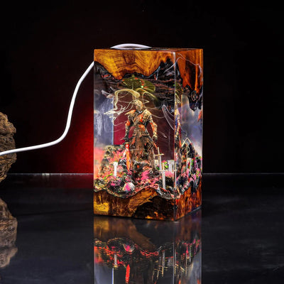 Dark Souls Soul Of Cinder Epoxy Resin Lamp, Night Light