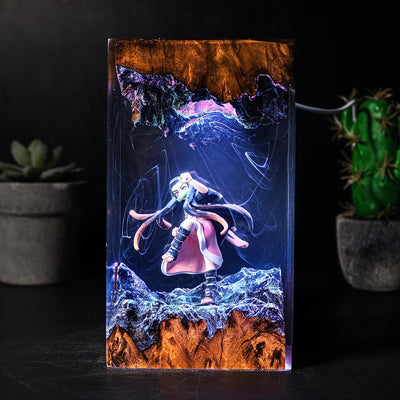 Demon Slayer Kamado Nezuko Epoxy Resin Lamp, Night Light