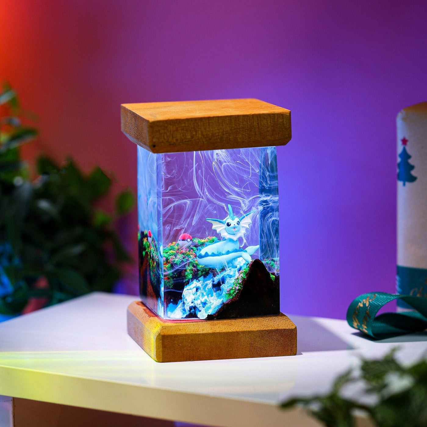 Pokemon Vaporeon Epoxy Resin Lamp, Night Light