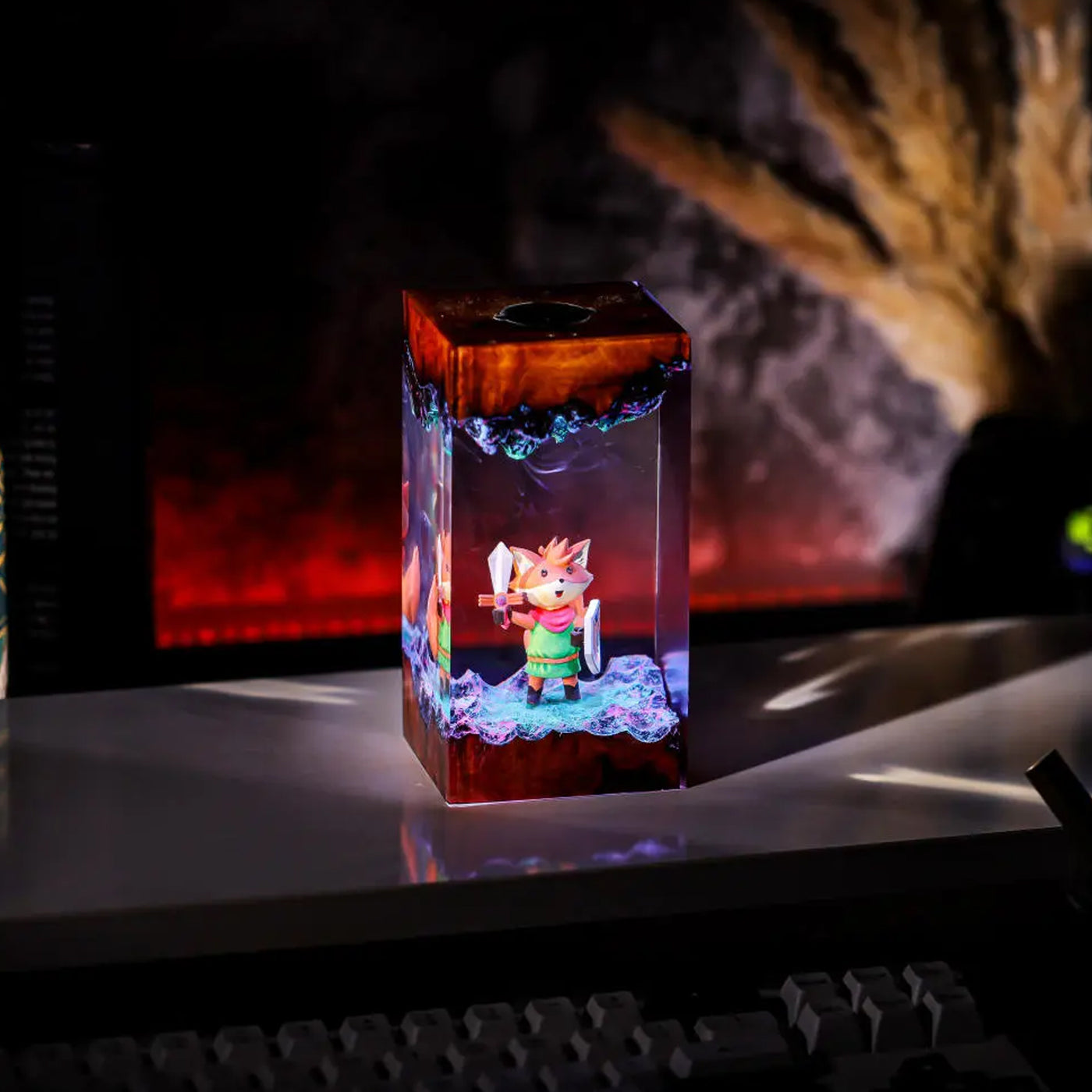 Fox TUNIC Epoxy Resin Lamp, Night Light