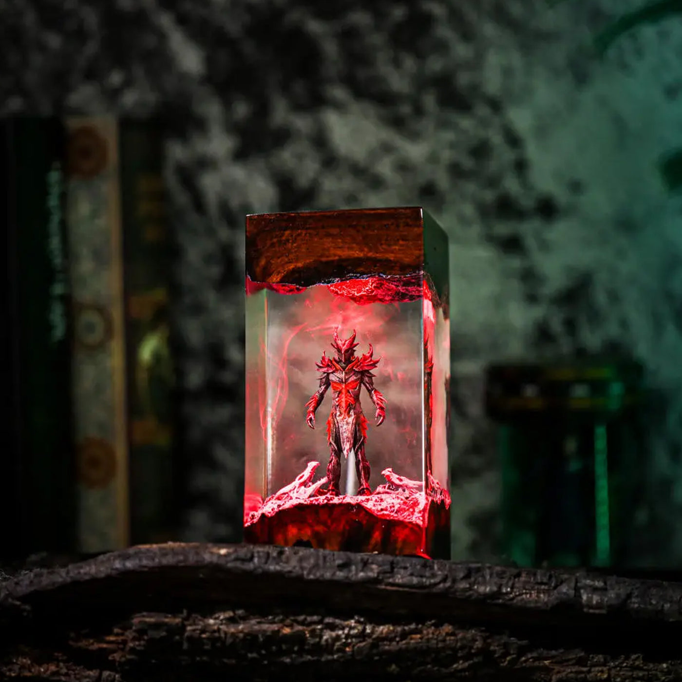 Elder Scrolls Skyrim Daedric Warrior Epoxy Resin Lamp, Night Light
