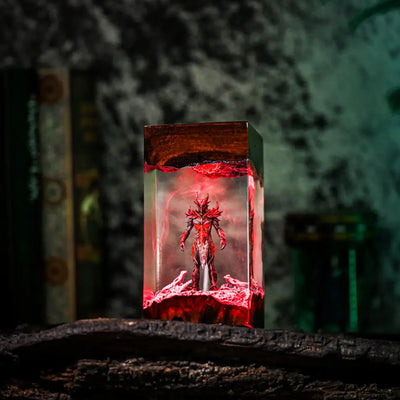Elder Scrolls Skyrim Daedric Warrior Epoxy Resin Lamp, Night Light