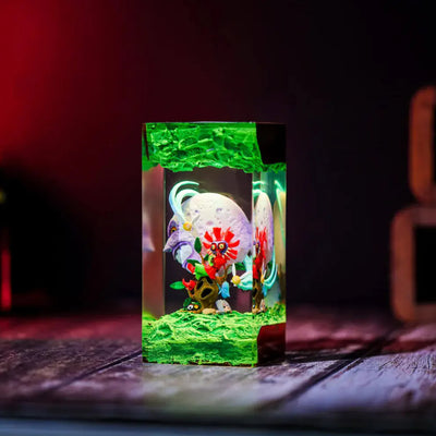 Zelda Majora’s Mask Skull Kid & Moon Epoxy Resin Lamp, Night Light