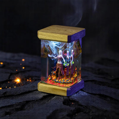 Game of Thrones Daenerys Targaryen Mother of Dragons Epoxy Resin Lamp, Night Light