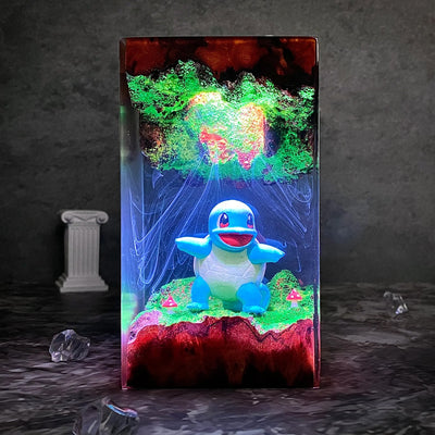 Pokemon Squirtle Epoxy Resin Lamp, Night Light