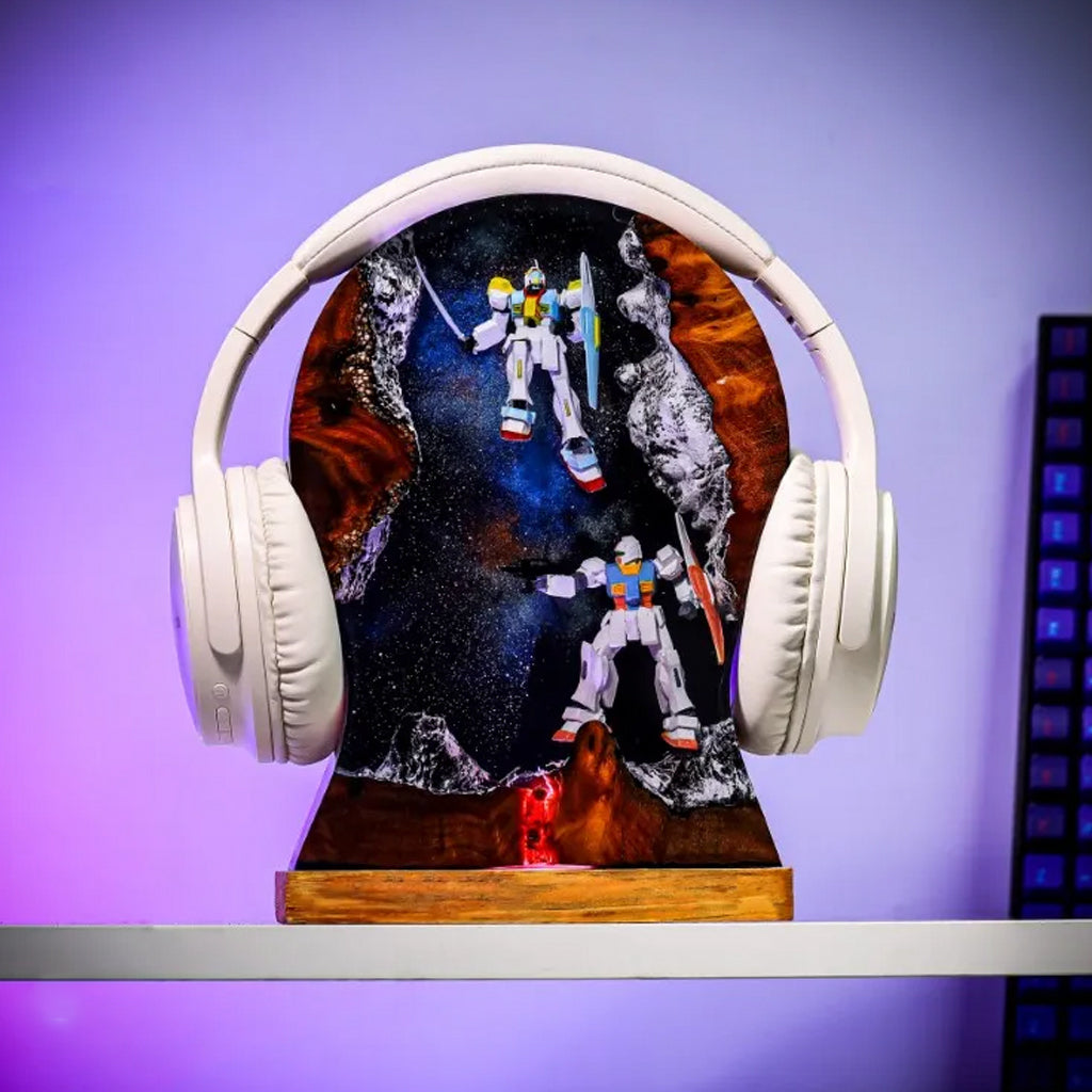 Gundam Headphone Stand Epoxy Resin Lamp, Night Light