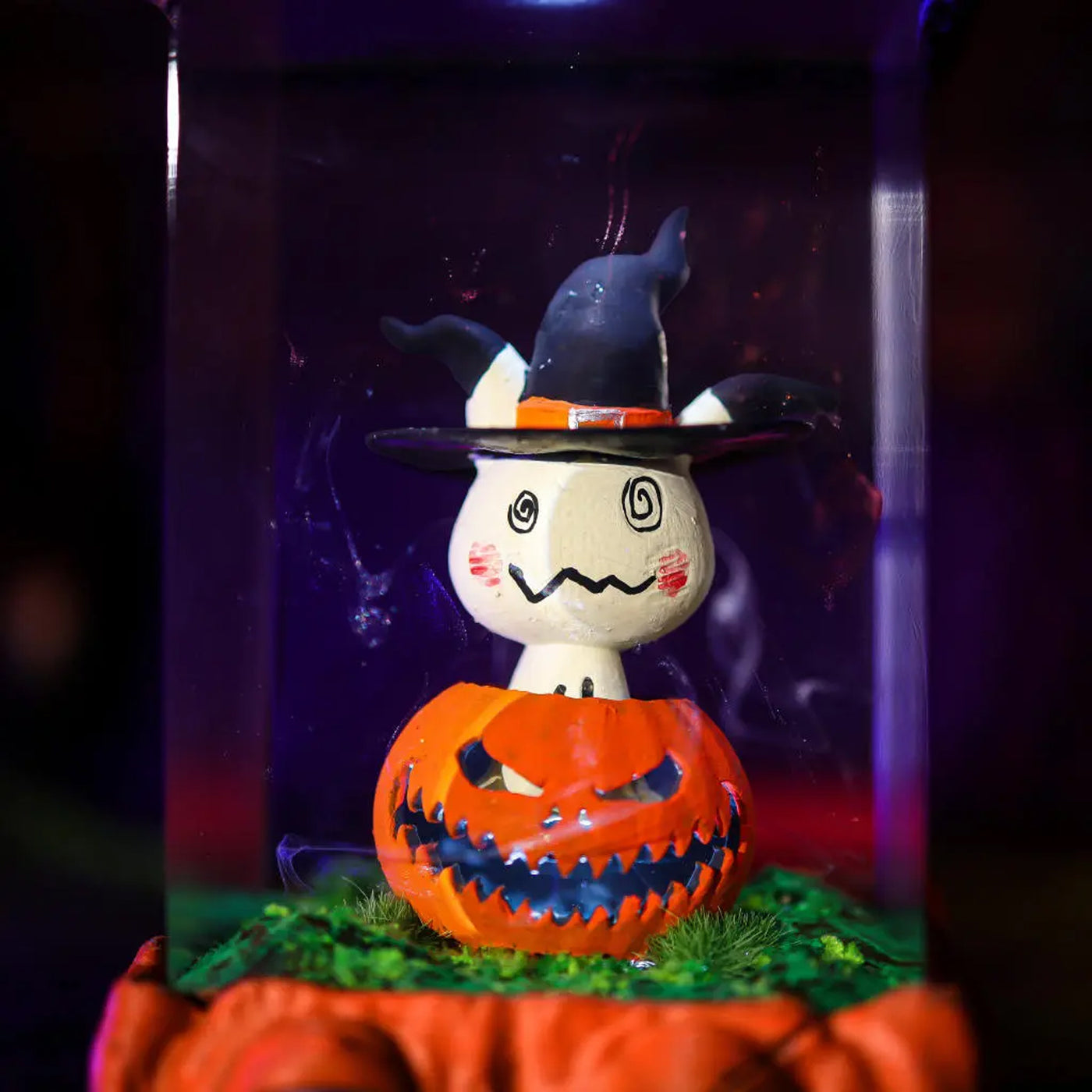 Halloween Spooky Pokemon Mimikyu Pumpkin Epoxy Resin Lamp, Night Light, Wireless Lights