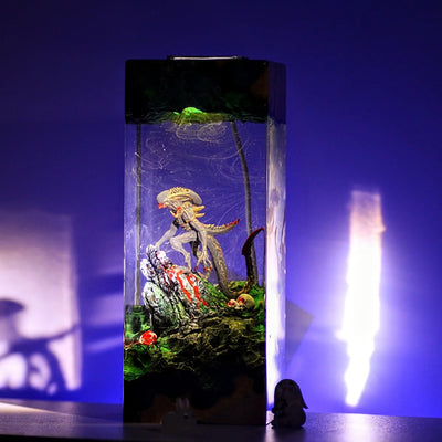 Xenomorph Alien Sci-Fi Epoxy Resin Lamp, Night Light